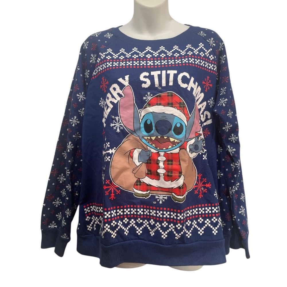 Disney Stitch Christmas Sweatshirt size XL 15/17